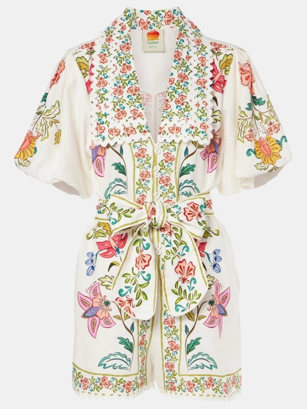 FARM Rio belted Floral Insects Romper Size M - Picture 15 of 16